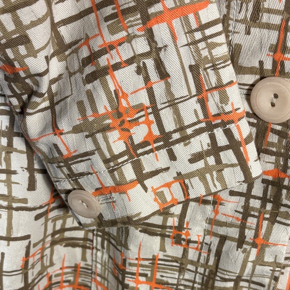 Ideology washable‎ denim Women's Trench Coat in Orange and Cream box 125 - Picture 7 of 9